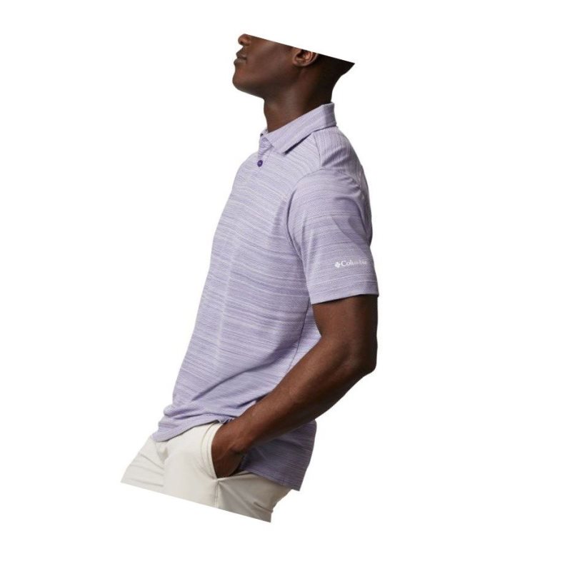 Columbia Omni-Wick Chipper Polo Gömlek Erkek Mor | 06819-KNYF