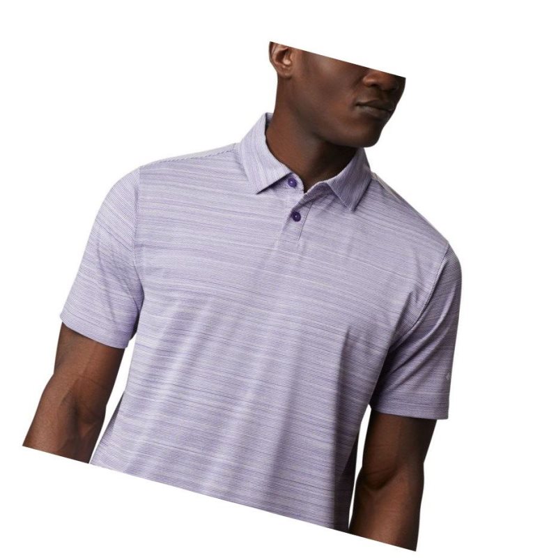 Columbia Omni-Wick Chipper Polo Gömlek Erkek Mor | 06819-KNYF