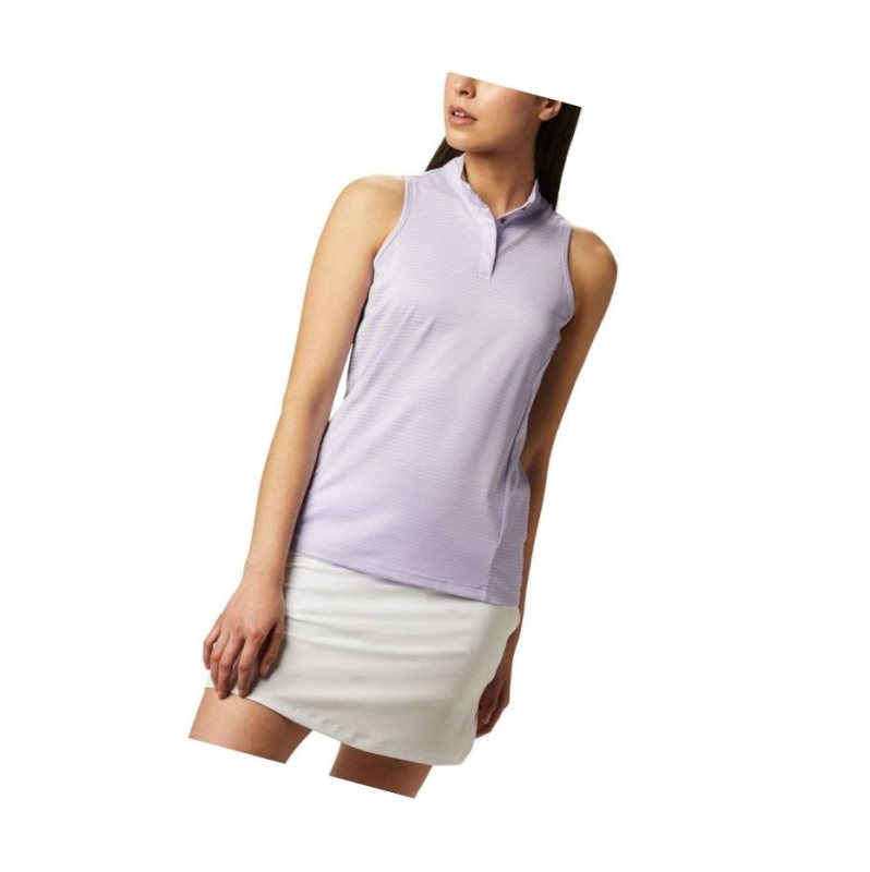 Columbia Omni-Wick Hole High Sleeveless Polo Gömlek Kadın Mor | 03957-VWPR
