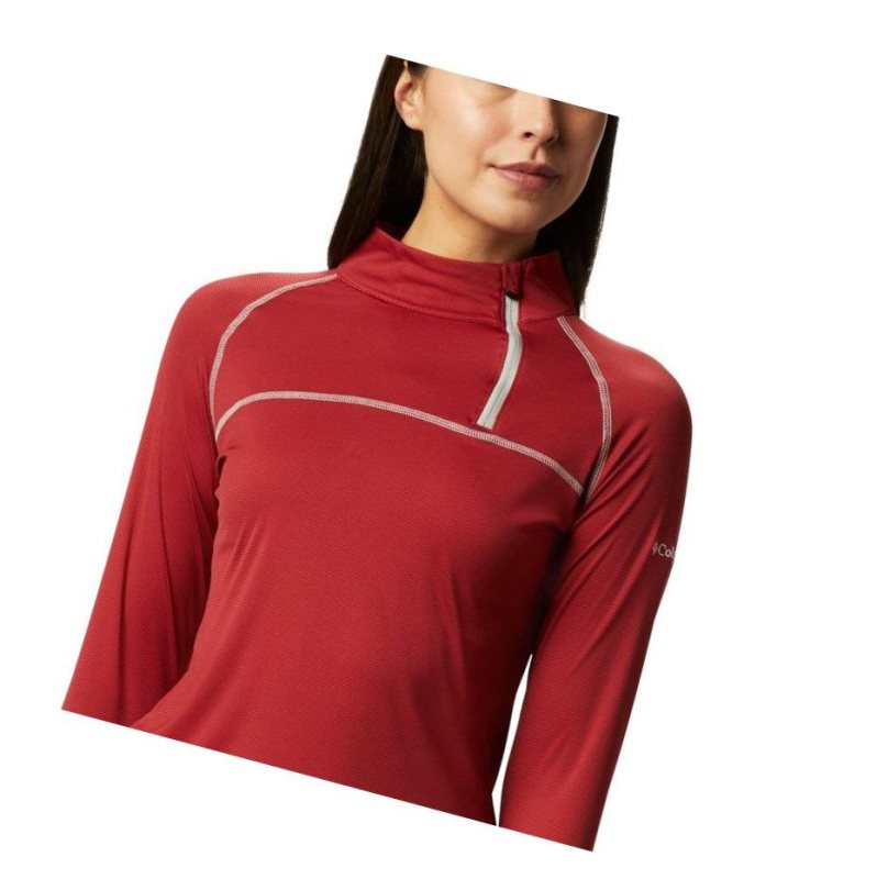 Columbia Omni-Wick New Classic Sweatshirt Kadın Kırmızı | 32480-UFGK