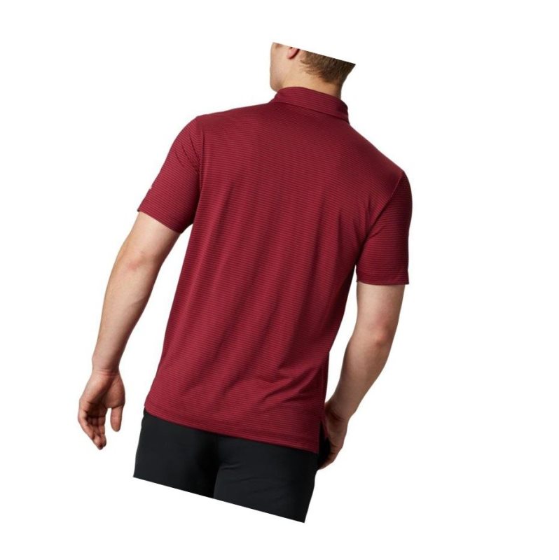Columbia Omni-Wick One Swing Polo Gömlek Erkek Koyu Kırmızı | 69245-IHQY
