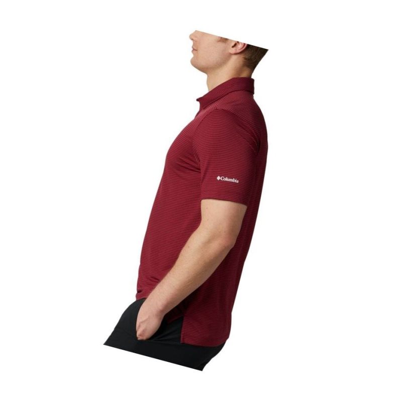 Columbia Omni-Wick One Swing Polo Gömlek Erkek Koyu Kırmızı | 69245-IHQY