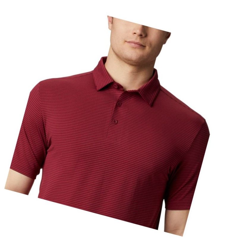Columbia Omni-Wick One Swing Polo Gömlek Erkek Koyu Kırmızı | 69245-IHQY