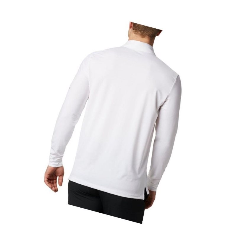 Columbia Omni-Wick Pin High LS Polo Gömlek Erkek Beyaz | 68742-CSAH