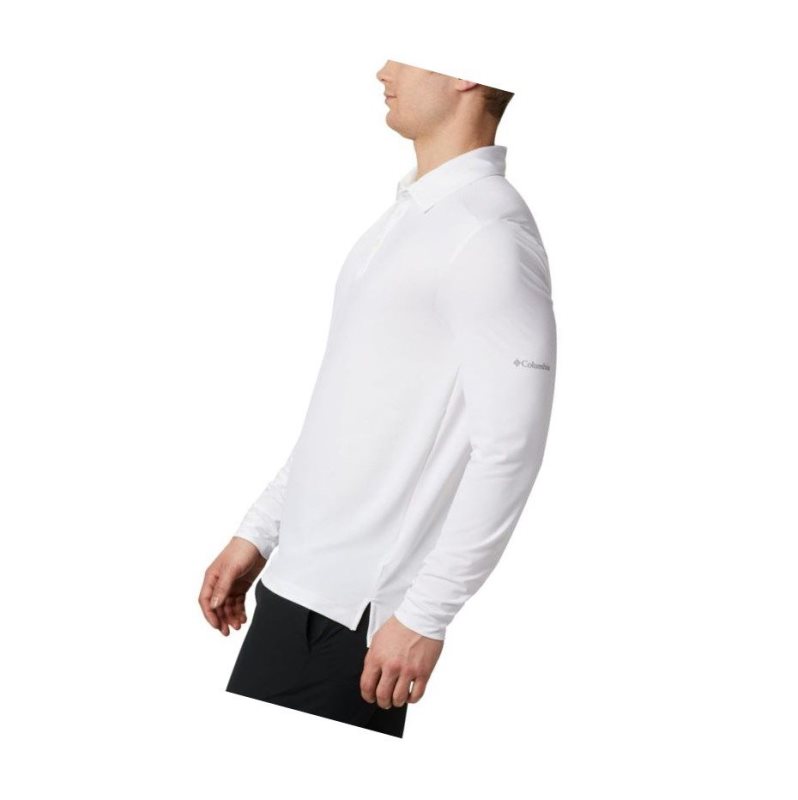 Columbia Omni-Wick Pin High LS Polo Gömlek Erkek Beyaz | 68742-CSAH