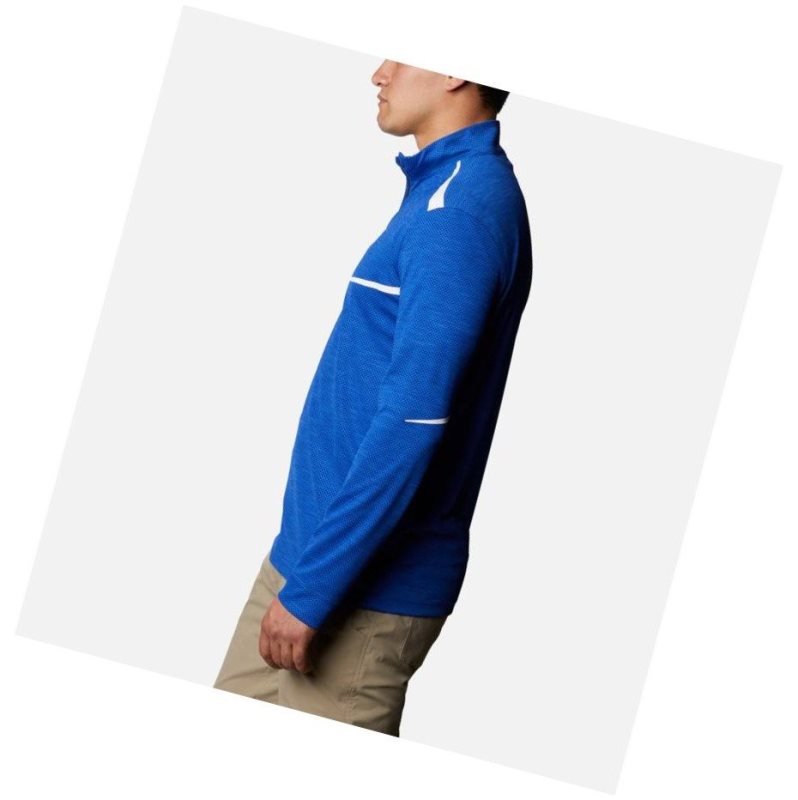 Columbia Omni-Wick Scorecard Sweatshirt Erkek Koyu Mavi | 94853-UFYH