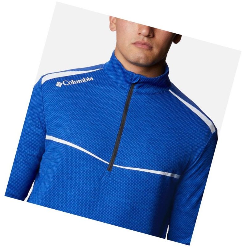 Columbia Omni-Wick Scorecard Sweatshirt Erkek Koyu Mavi | 94853-UFYH