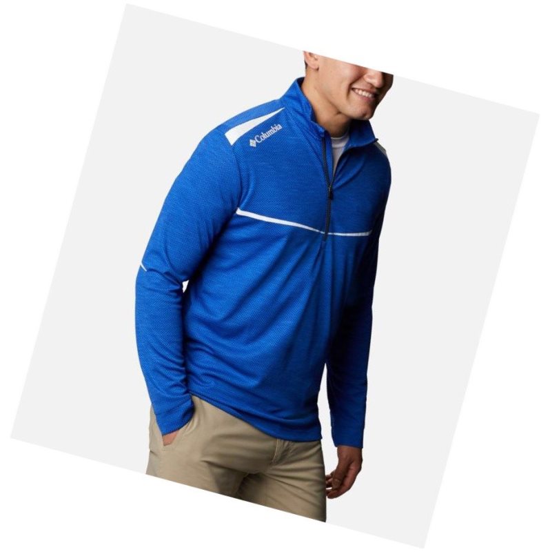 Columbia Omni-Wick Scorecard Sweatshirt Erkek Koyu Mavi | 94853-UFYH