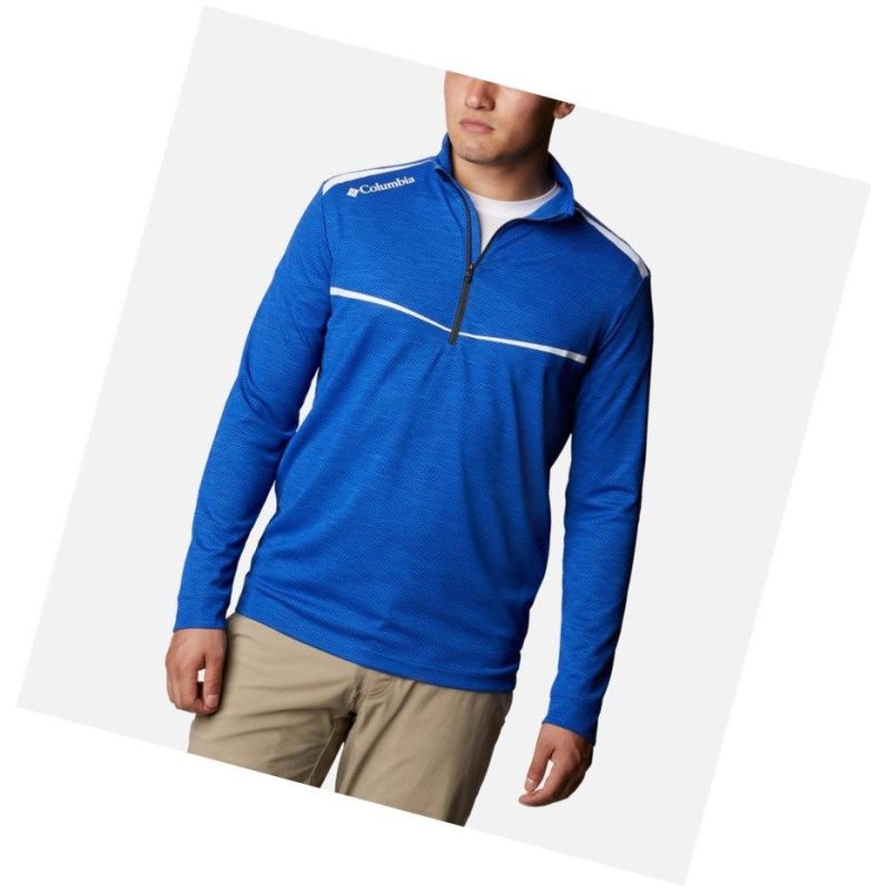 Columbia Omni-Wick Scorecard Sweatshirt Erkek Koyu Mavi | 94853-UFYH