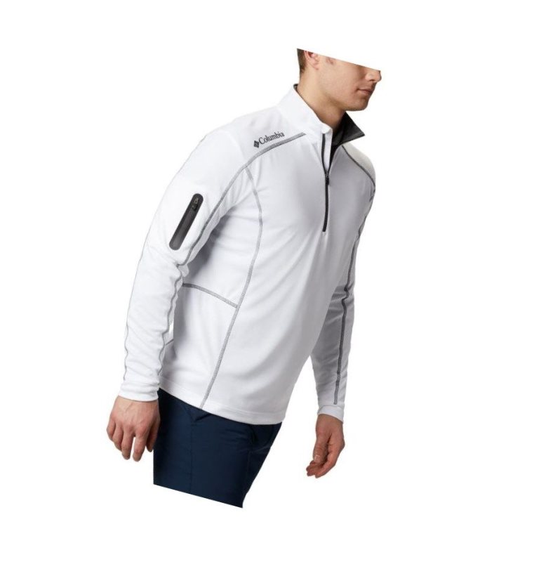 Columbia Omni-Wick Shotgun Quarter-Zip Sweatshirt Erkek Beyaz | 23856-XYBD