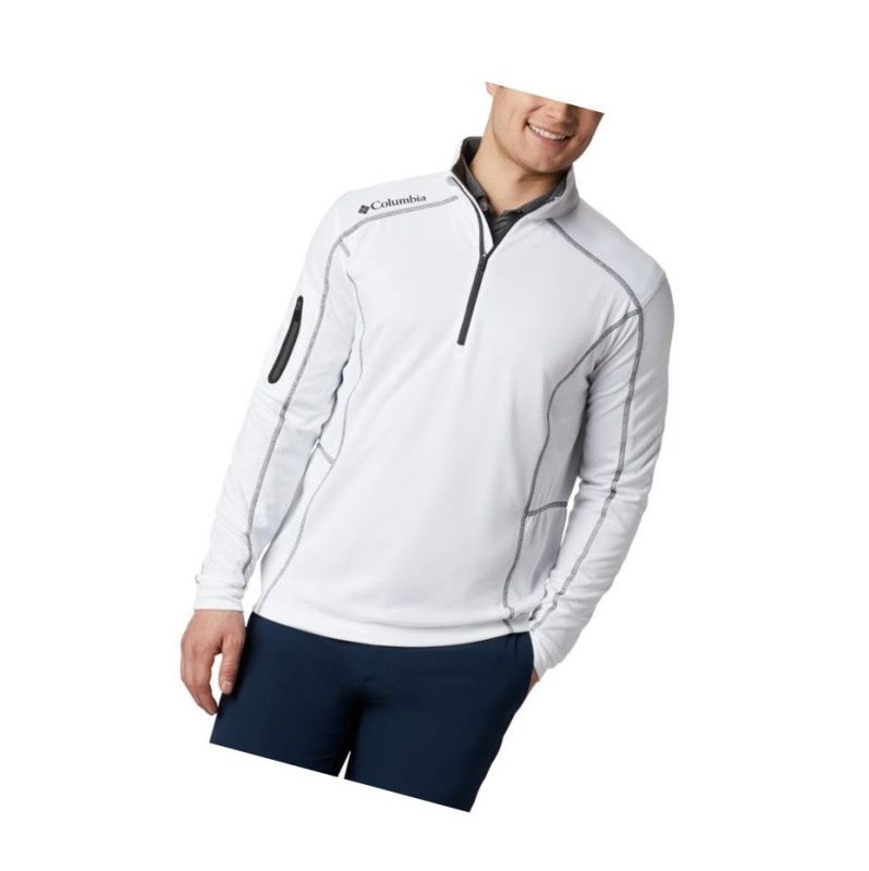 Columbia Omni-Wick Shotgun Quarter-Zip Sweatshirt Erkek Beyaz | 23856-XYBD
