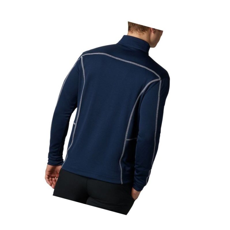 Columbia Omni-Wick Shotgun Quarter-Zip Sweatshirt Erkek Lacivert | 20591-TRDY