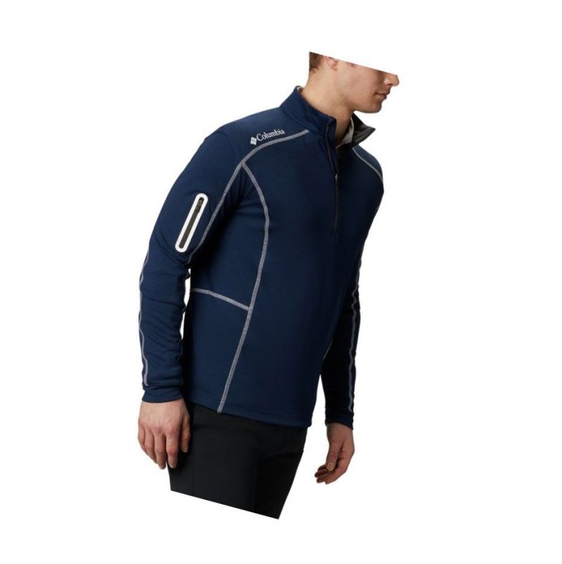 Columbia Omni-Wick Shotgun Quarter-Zip Sweatshirt Erkek Lacivert | 20591-TRDY