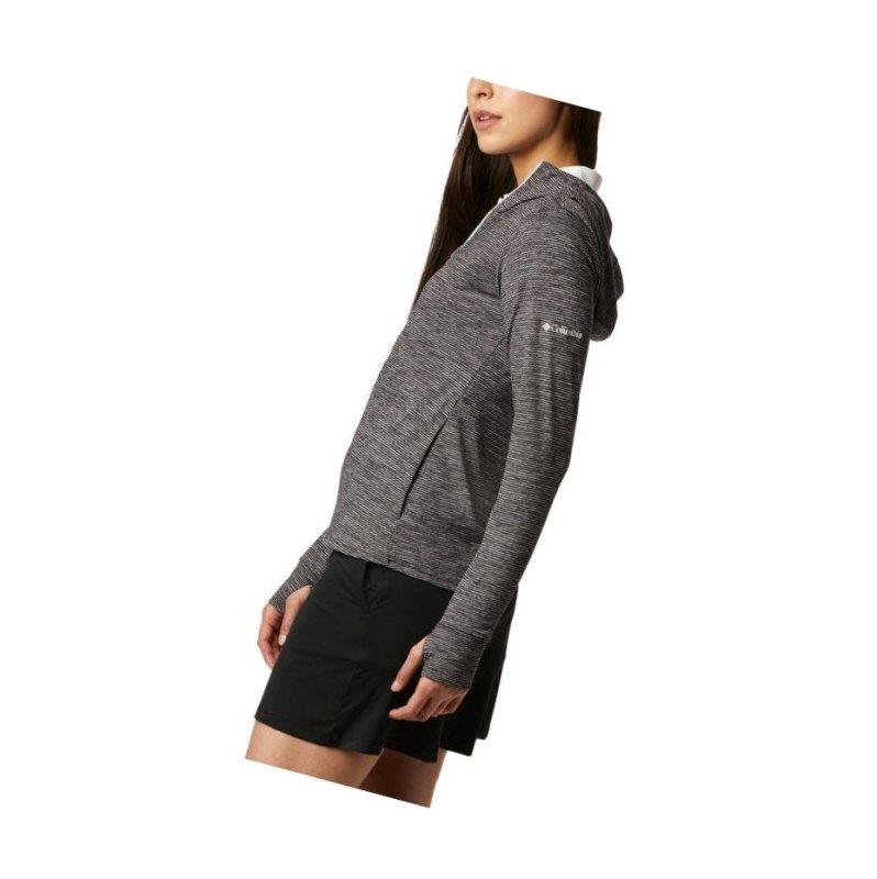 Columbia Omni-Wick Sky Full Zip Long Sleeve Sweatshirt Kadın Siyah | 34658-KFOB