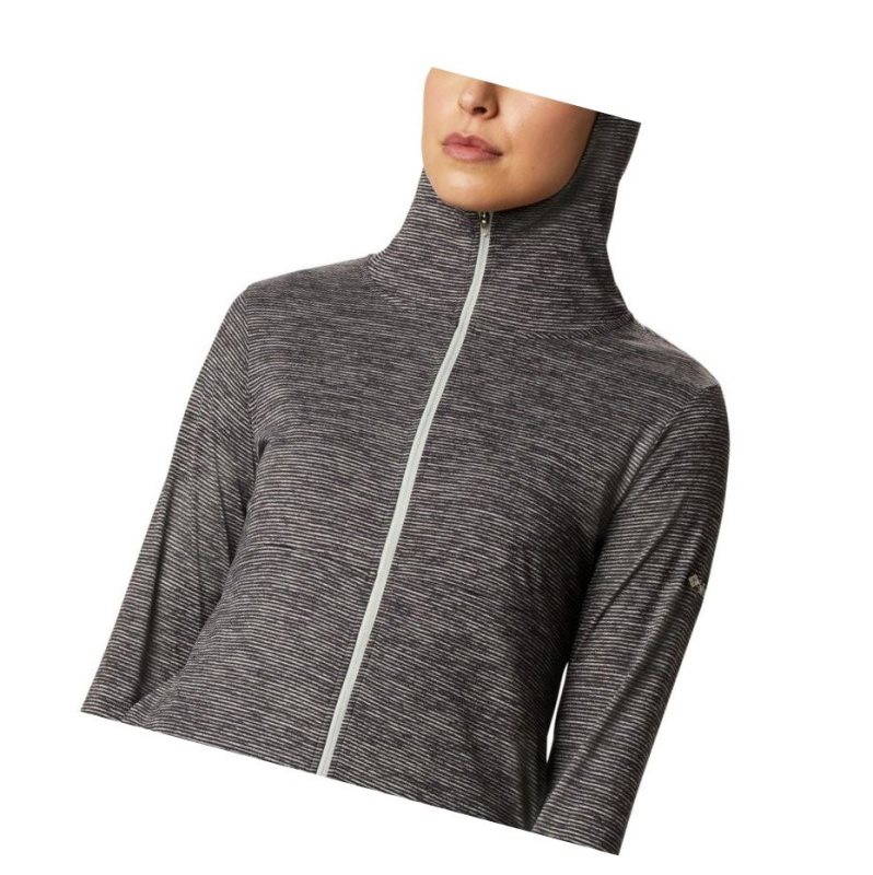 Columbia Omni-Wick Sky Full Zip Long Sleeve Sweatshirt Kadın Siyah | 34658-KFOB