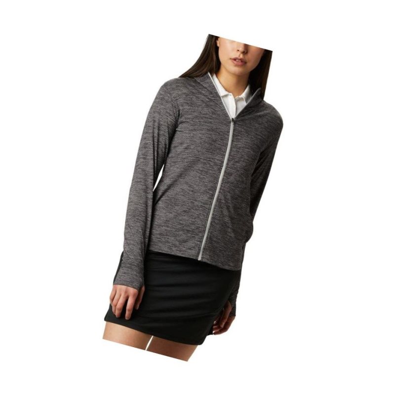 Columbia Omni-Wick Sky Full Zip Long Sleeve Sweatshirt Kadın Siyah | 34658-KFOB
