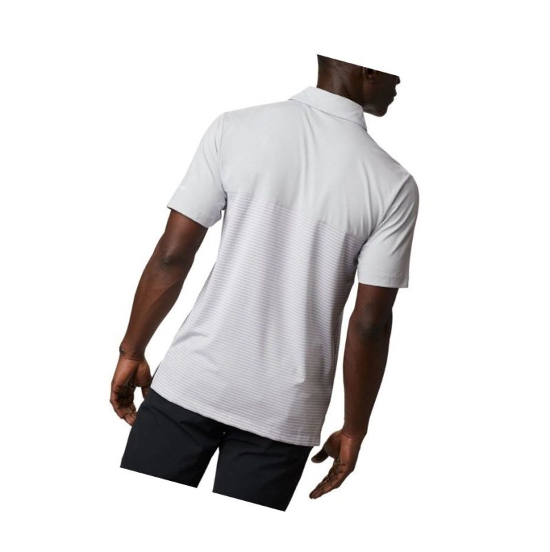 Columbia Omni-Wick Stacked Polo Gömlek Erkek Gri | 83714-YAGF