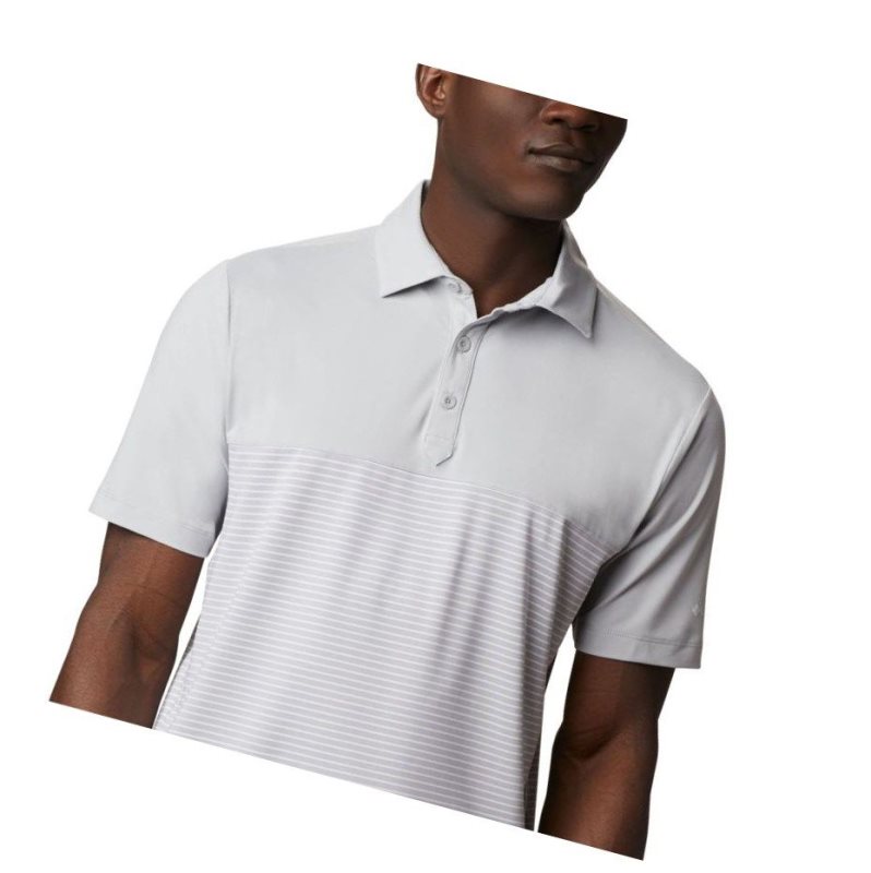 Columbia Omni-Wick Stacked Polo Gömlek Erkek Gri | 83714-YAGF
