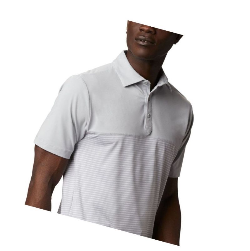 Columbia Omni-Wick Stacked Polo Gömlek Erkek Gri | 83714-YAGF