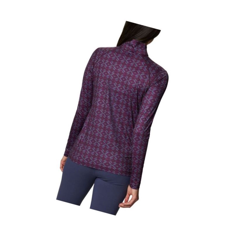 Columbia Ordesa Half Zip Sweatshirt Kadın Mor | 73260-VUBT