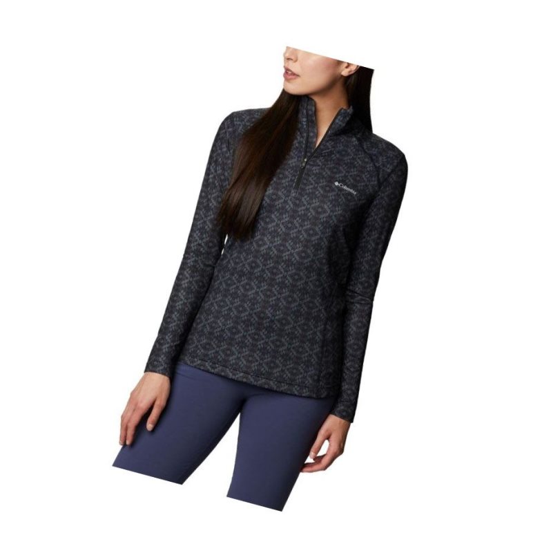 Columbia Ordesa Half Zip Sweatshirt Kadın Siyah | 69038-FLRB