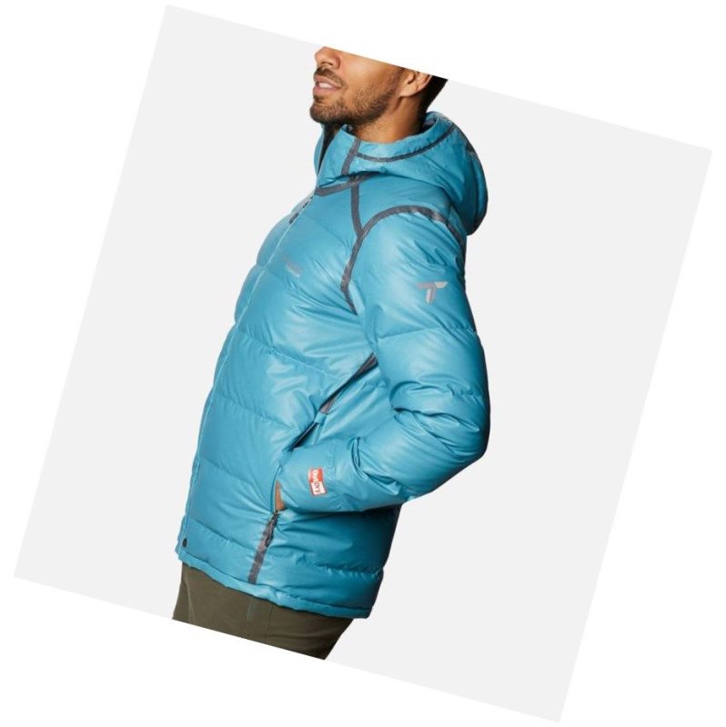 Columbia OutDry Ex Alta Peak Down Mont Erkek Mavi | 29357-WXVD