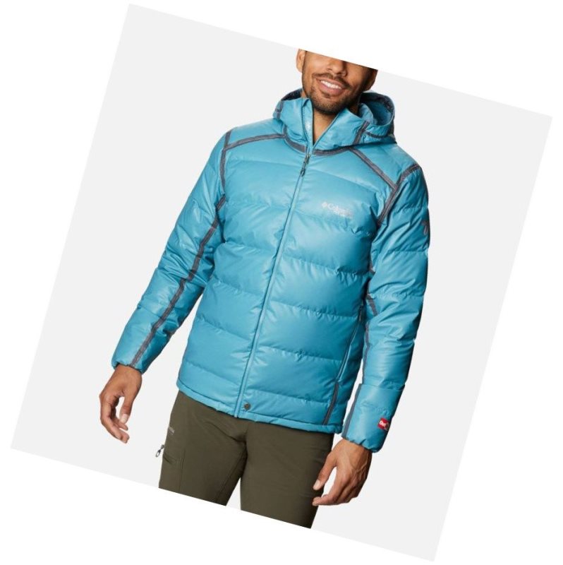 Columbia OutDry Ex Alta Peak Down Mont Erkek Mavi | 29357-WXVD