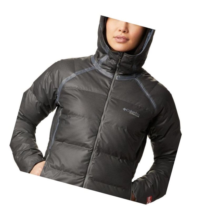 Columbia OutDry Ex Alta Peak Down Mont Kadın Siyah | 41908-BZVO