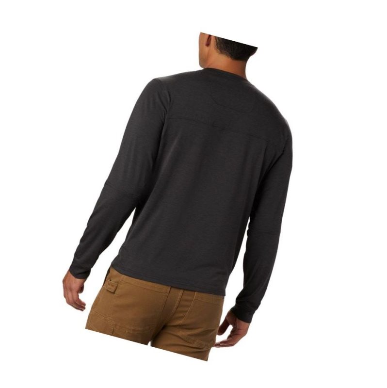 Columbia Outdoor Elements Long Sleeve Sweatshirt Erkek Siyah | 39807-UHCF