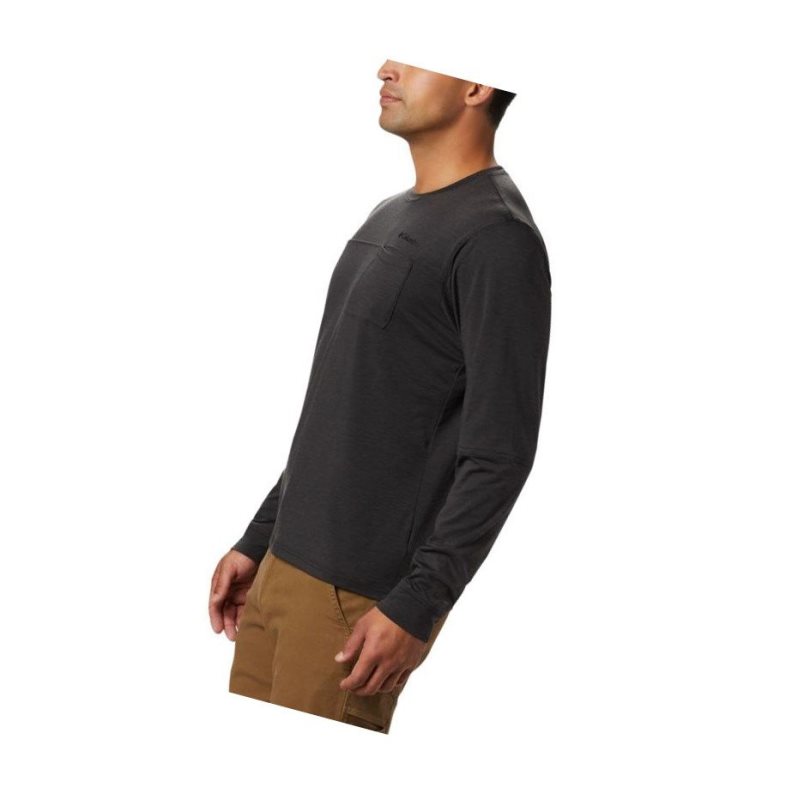 Columbia Outdoor Elements Long Sleeve Sweatshirt Erkek Siyah | 39807-UHCF