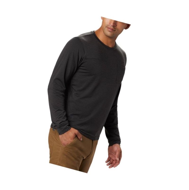 Columbia Outdoor Elements Long Sleeve Sweatshirt Erkek Siyah | 39807-UHCF