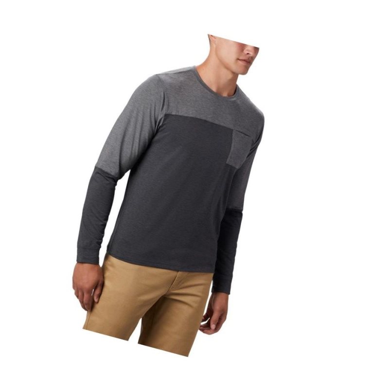 Columbia Outdoor Elements Long Sleeve Sweatshirt Erkek Gri | 02541-LUFE
