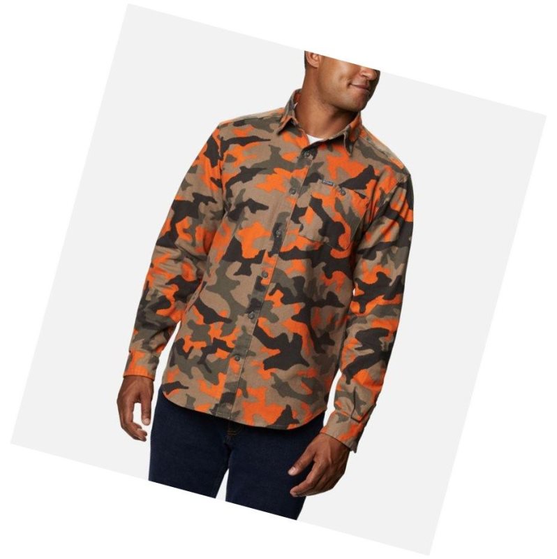 Columbia Outdoor Elements Printed Flannel Gömlek Erkek Camo | 07295-EVQU