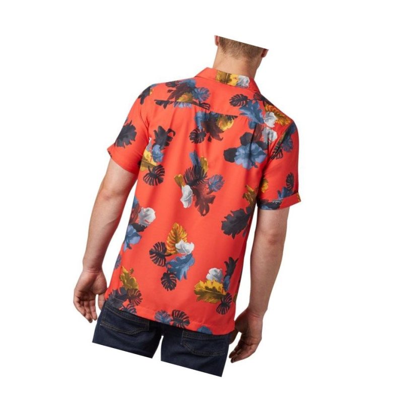 Columbia Outdoor Elements Short Sleeve Print Gömlek Erkek Kırmızı | 50639-COBP