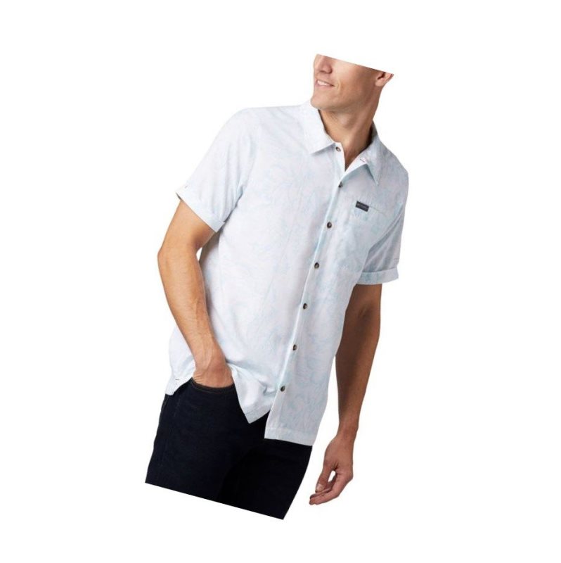 Columbia Outdoor Elements Short Sleeve Print Gömlek Erkek Mavi | 04127-AKHL