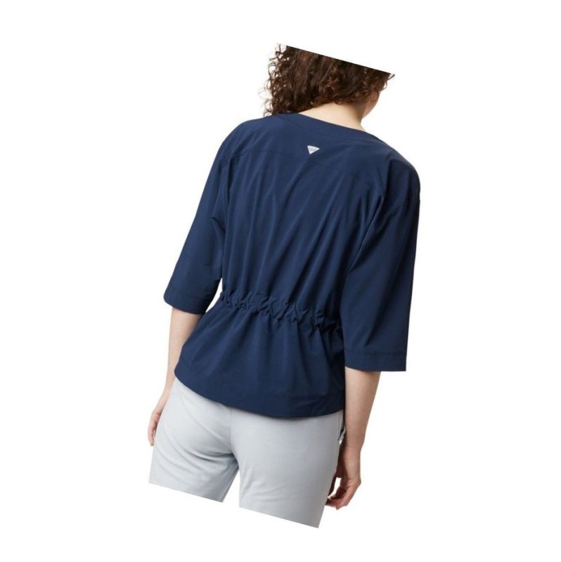 Columbia PFG Armadale 3/4 Sleeve Wrap Gömlek Kadın Lacivert | 38701-IHXR
