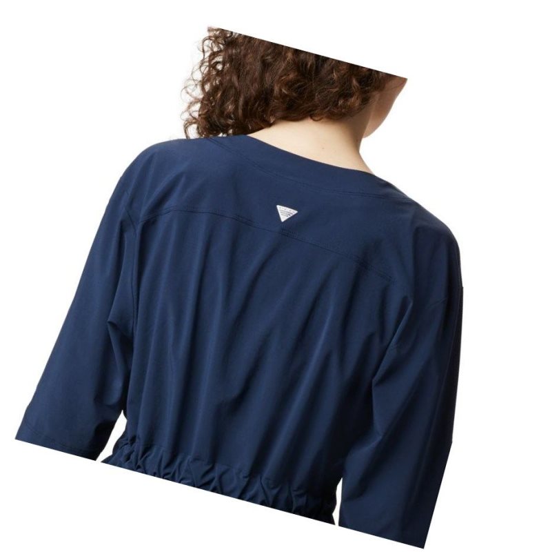 Columbia PFG Armadale 3/4 Sleeve Wrap Gömlek Kadın Lacivert | 38701-IHXR