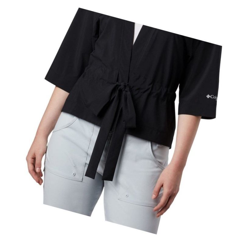Columbia PFG Armadale 3/4 Sleeve Wrap Gömlek Kadın Siyah | 16902-IWNC