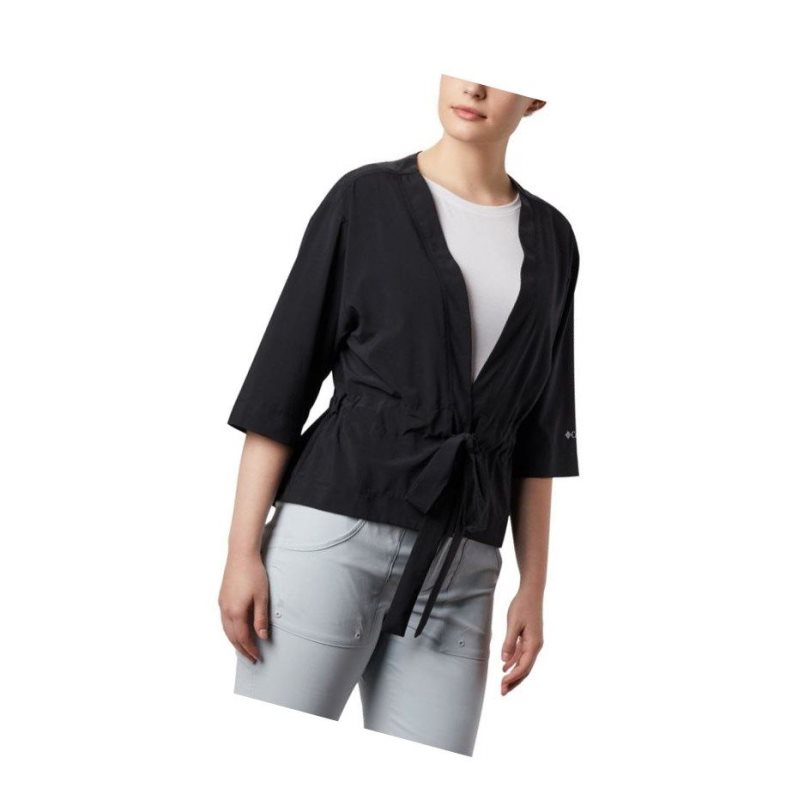 Columbia PFG Armadale 3/4 Sleeve Wrap Gömlek Kadın Siyah | 16902-IWNC