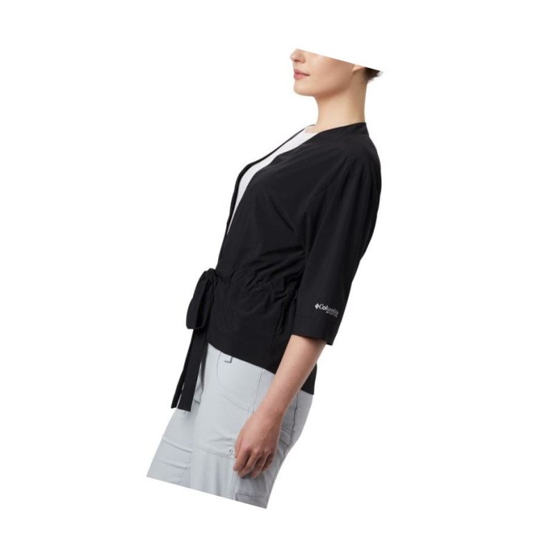 Columbia PFG Armadale 3/4 Sleeve Wrap Gömlek Kadın Siyah | 16902-IWNC