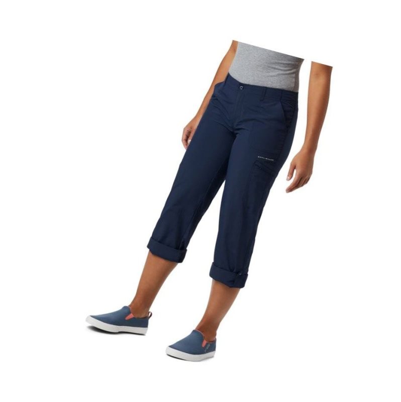 Columbia PFG Aruba Roll Up Pantolon Kadın Lacivert | 25316-DUGC