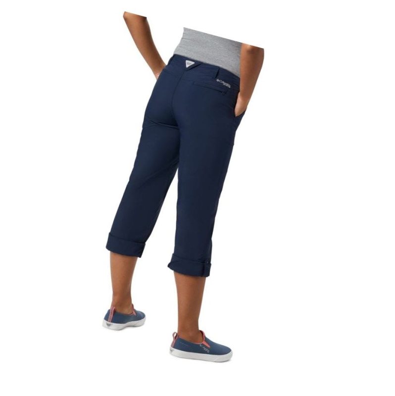 Columbia PFG Aruba Roll Up Pantolon Kadın Lacivert | 25316-DUGC