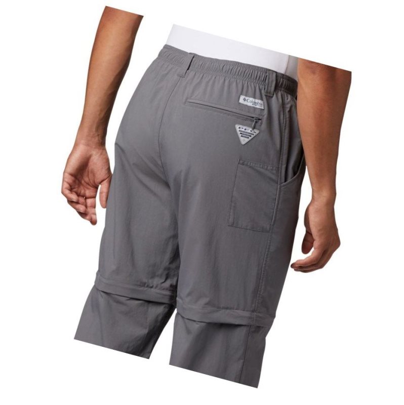 Columbia PFG Backcast Convertible Pantolon Erkek Gri | 04689-ZAFD