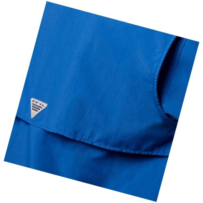 Columbia PFG Bahama II Long Sleeve Big Gömlek Erkek Mavi | 81230-JWFE