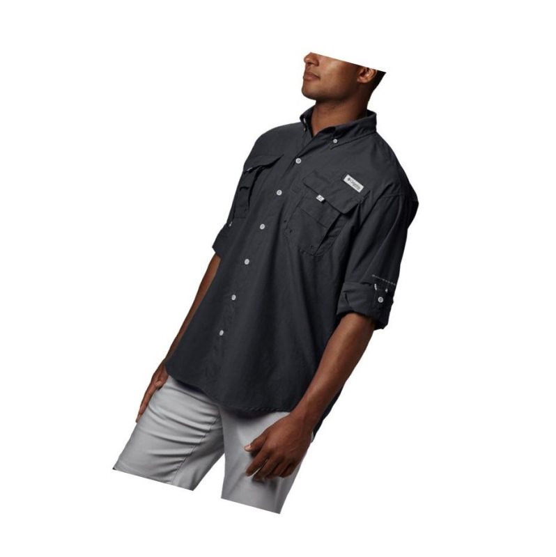 Columbia PFG Bahama II Long Sleeve Big Gömlek Erkek Siyah | 58346-KONW