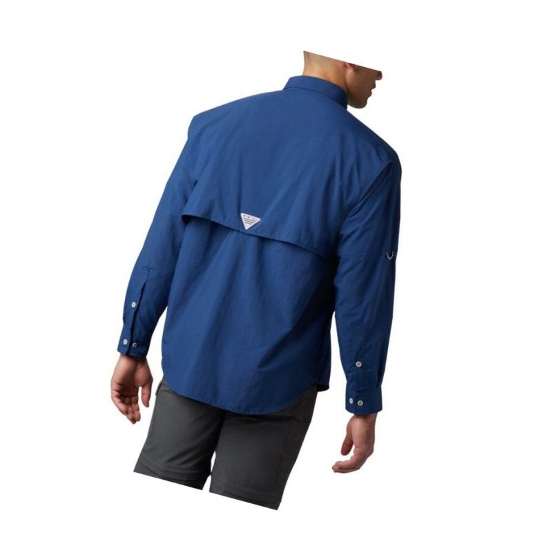 Columbia PFG Bahama II Long Sleeve Big Gömlek Erkek Koyu Gri | 15283-UHKL
