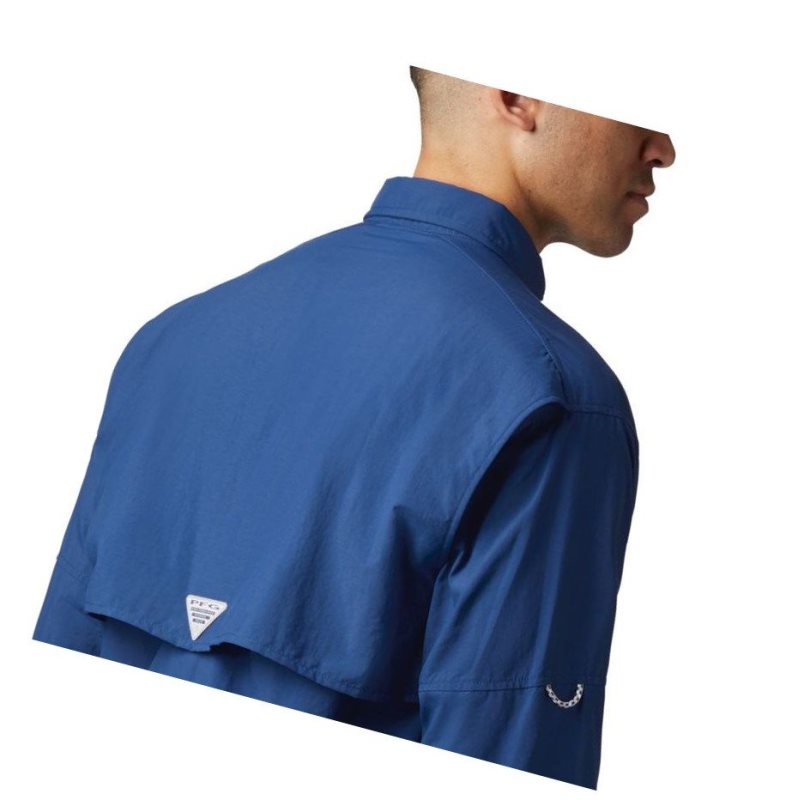 Columbia PFG Bahama II Long Sleeve Big Gömlek Erkek Koyu Gri | 15283-UHKL
