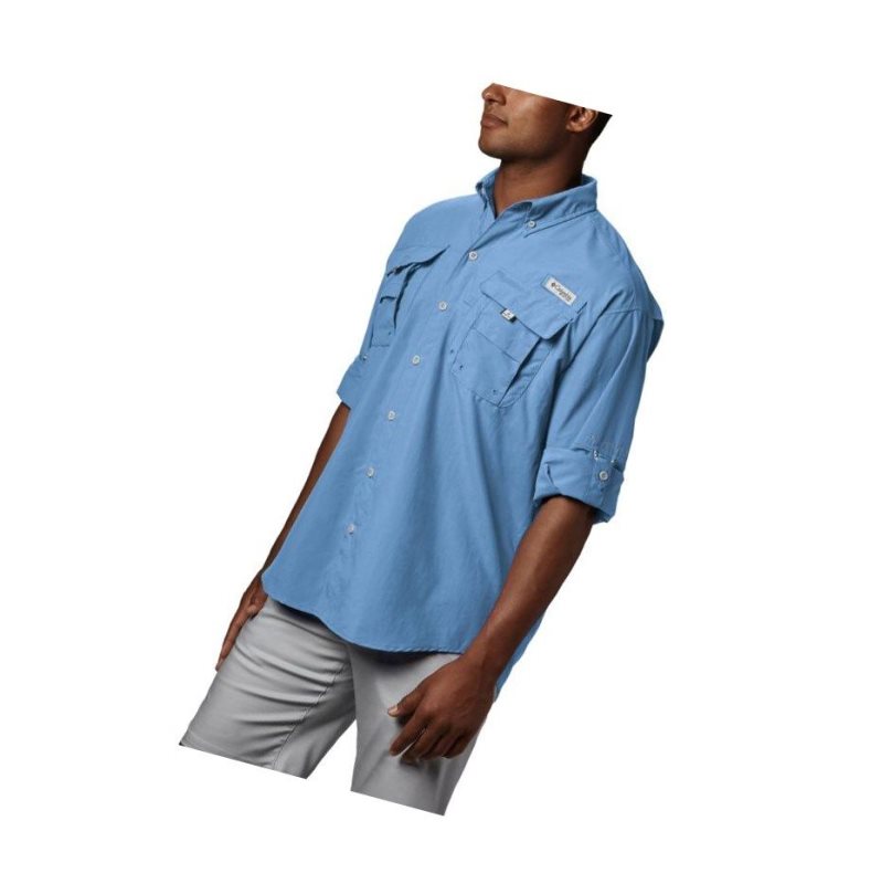 Columbia PFG Bahama II Long Sleeve Gömlek Erkek Mavi | 64395-RYJM