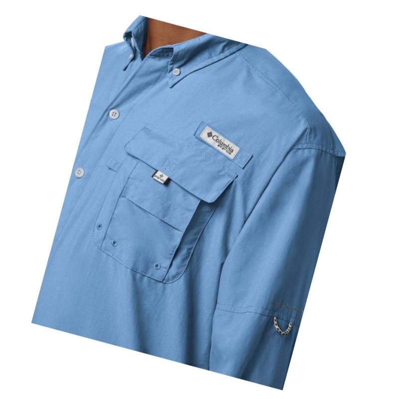 Columbia PFG Bahama II Long Sleeve Gömlek Erkek Mavi | 64395-RYJM