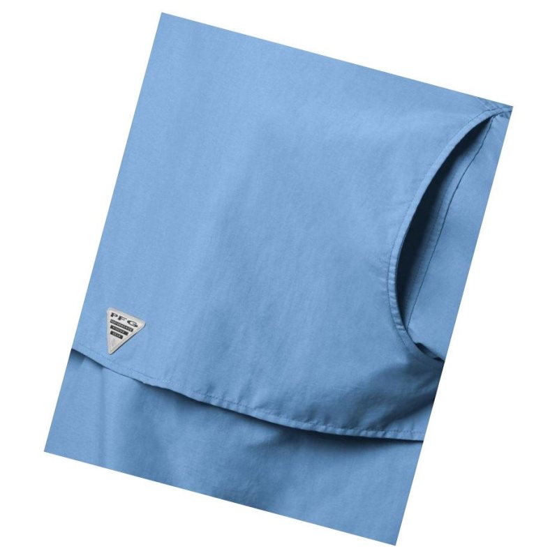 Columbia PFG Bahama II Long Sleeve Gömlek Erkek Mavi | 64395-RYJM
